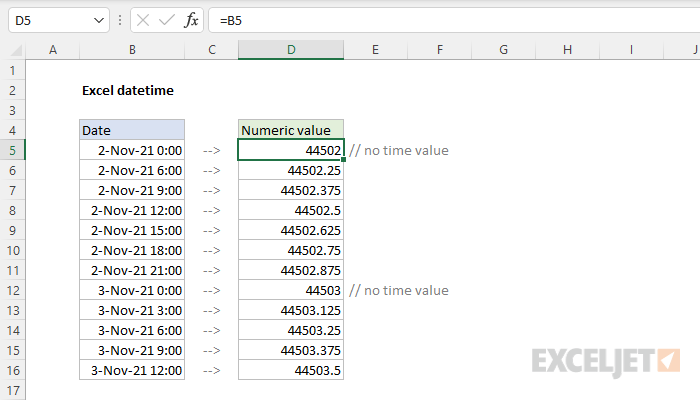 Excel Excel Datetime Exceljet 2448